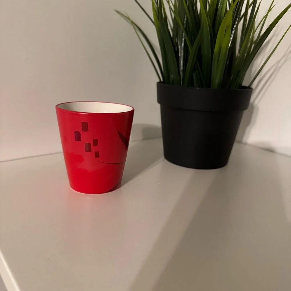 Starbucks 2014 Christmas Blend Red Tasting Espresso Cup Green Siren Logo 3 fl oz